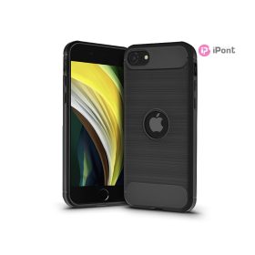   Haffner Carbon Logo szilikon tok - Apple iPhone SE 2020/SE 2022 - fekete