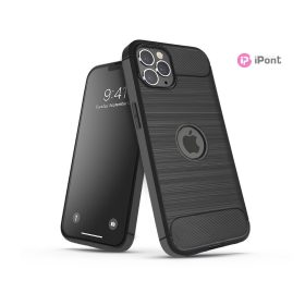 Haffner Carbon Logo szilikon tok - Apple iPhone 14 - fekete