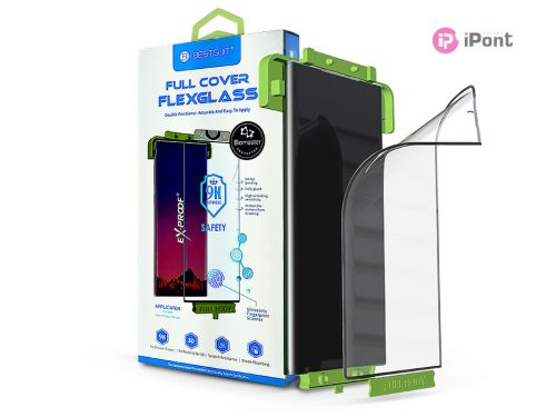 Xiaomi 13 Pro rugalmas üveg képernyővédő fólia - Bestsuit Flexglass 3D Full     Cover Biomaster - fekete