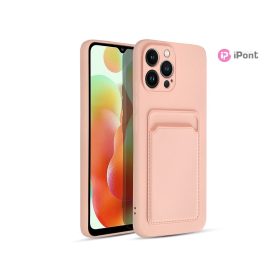   Haffner Card Case kártyatartós szilikon tok - Xiaomi Redmi Note 12 5G/Poco X5 5G - pink