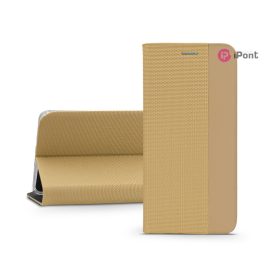   Haffner Sensitive Book Flip oldalra nyíló tok - Xiaomi Redmi Note 12 5G/Poco X5 5G - arany