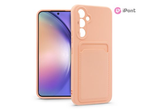 Haffner Card Case kártyatartós szilikon tok - Samsung SM-A546 Galaxy A54 5G - pink