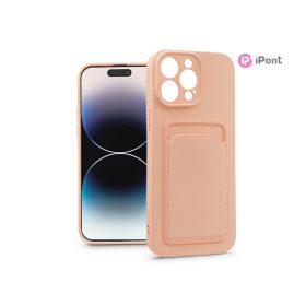   Haffner Card Case kártyatartós szilikon tok - Apple iPhone 14 Pro - pink