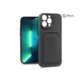   Haffner Card Case kártyatartós szilikon tok - Apple iPhone 13 Pro - fekete