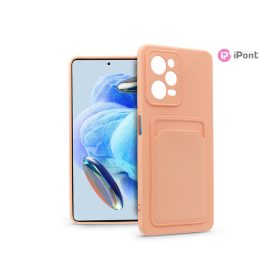   Haffner Card Case kártyatartós szilikon tok - Xiaomi Redmi Note 12 Pro 5G/Poco X5 Pro 5G - pink