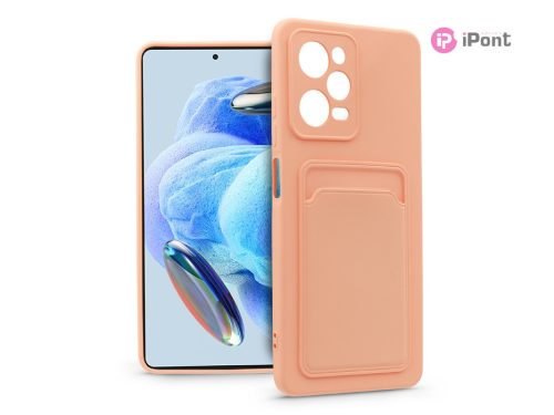 Xiaomi Redmi Note 12 Pro 5G/Poco X5 Pro 5G szilikon hátlap kártyatartóval - CardCase - rózsaszín