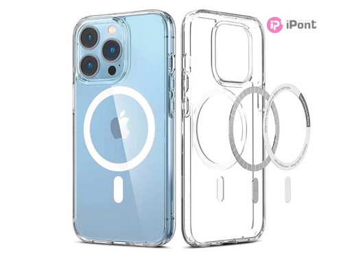 Apple iPhone 14 Pro szilikon hátlap - Clear Mag Cover - átlátszó