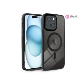   Haffner Edge Mag Cover szilikon tok - Apple iPhone 15 Plus - fekete/átlátszó