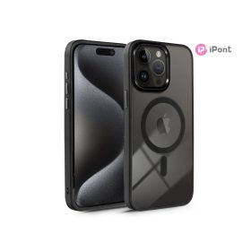   Haffner Edge Mag Cover szilikon tok - Apple iPhone 15 Pro - fekete/átlátszó