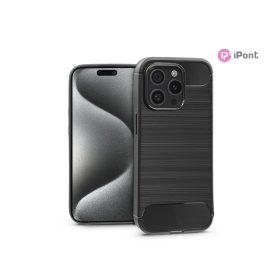 Haffner Carbon szilikon tok - Apple iPhone 15 Pro - fekete