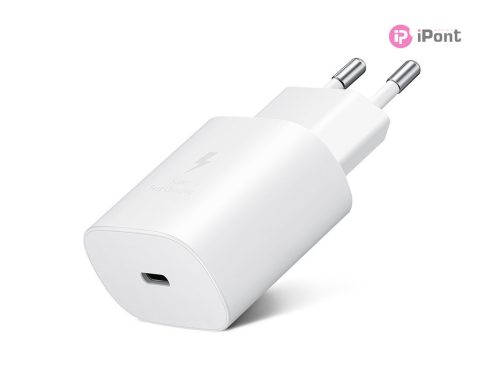 Samsung gyári USB hálózati töltő adapter Type-C bemenettel - 25W - EP-TA800EWE  PD.3.0 Super Fast Charging - fehér (ECO csomagolás)