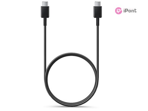 Samsung gyári USB Type-C - USB Type-C adat- és töltőkábel 180 cm-es vezetékkel -3A - EP-DW767JBE - fekete (ECO csomagolás)