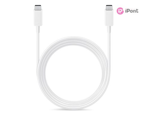 Samsung gyári USB Type-C - USB Type-C adat- és töltőkábel 180 cm-es vezetékkel -5A - EP-DX510JWE - fehér (ECO csomagolás)