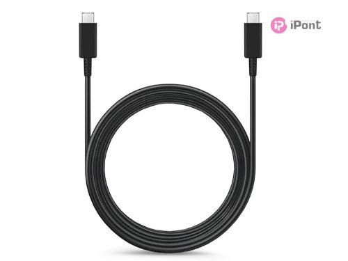 Samsung gyári USB Type-C - USB Type-C adat- és töltőkábel 180 cm-es vezetékkel -5A - EP-DX510JBE - fekete (ECO csomagolás)