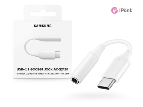 Samsung gyári Type-C - 3,5 mm jack átalakító adapter - Samsung EE-UC10JUWEGUS - fehér