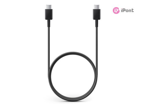 Samsung gyári USB Type-C - USB Type-C adat- és töltőkábel 100 cm-es vezetékkel  -EP-DA705BBE - fekete (ECO csomagolás)