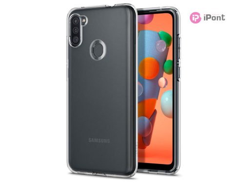 Samsung A115F Galaxy A11 ütésálló hátlap - Spigen Liquid Crystal - átlátszó