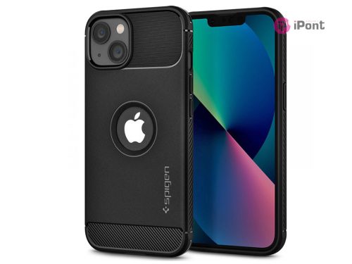 Apple iPhone 13 ütésálló hátlap - Spigen Rugged Armor - fekete