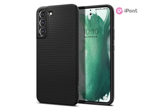 Samsung S906B Galaxy S22+ 5G ütésálló hátlap - Spigen Liquid Air - fekete