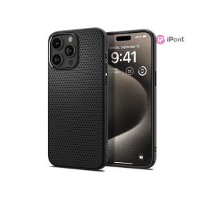   Spigen Liquid Air ütésálló tok - Apple iPhone 15 Pro Max - fekete