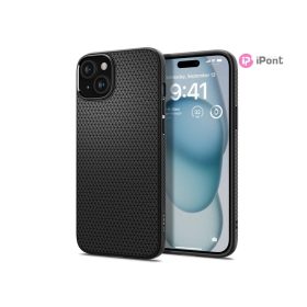   Spigen Liquid Air ütésálló tok - Apple iPhone 15 - fekete