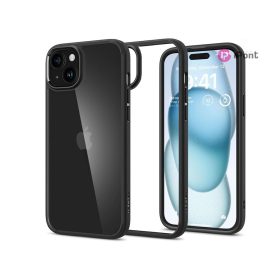   Spigen Ultra Hybrid ütésálló tok - Apple iPhone 15 - fekete/átlátszó