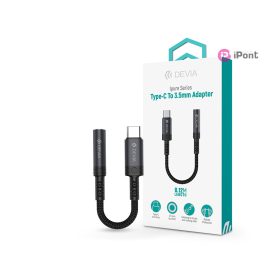 Devia Ipure Series Type-C/AUX 3,5 mm audió adapter - fekete