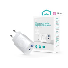   Devia Ultra1 22W PD+QC+Apple Watch 2in1 hálózati gyorstöltő adapter - fehér