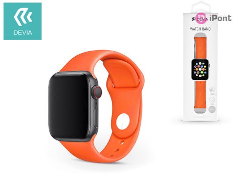 Apple Watch lyukacsos sport szíj - Devia Deluxe Series Sport Band - 38/40/41 mm - orange