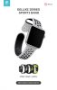 Devia Deluxe Series Sport2 Apple Watch lyukacsos sport szíj - 42/44/45/49mm - fekete/szürke