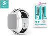 Apple Watch lyukacsos sport szíj - Devia Deluxe Series Sport2 Band - 42/44/45/49mm - fehér/fekete