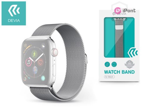 Devia Elegant Series Milanese Loop Apple Watch fém szíj - 38/40/41mm - ezüst