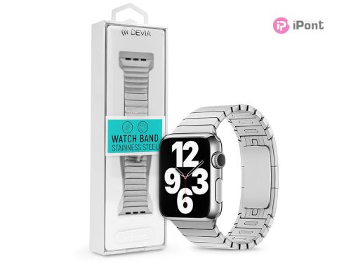 Devia Elegant Series Link Bracelet Apple Watch fém szíj - 42/44/45/49mm - ezüst