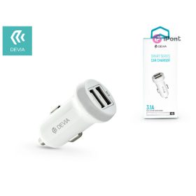 Devia Smart Series 15W 2xUSB autós töltő adapter - fehér