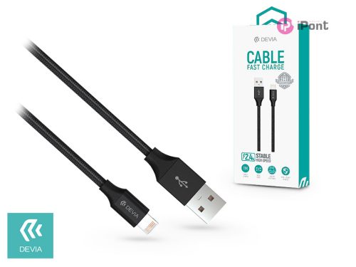 Devia USB - Lightning töltő- és adatkábel 1 m-es vezetékkel - Devia Gracious    Lightning Cable - 5V/2.4A - fekete