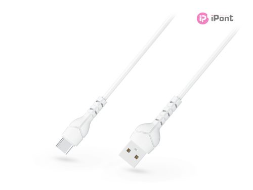 Devia USB - USB Type-C adat- és töltőkábel 1 m-es vezetékkel - Devia Kintone    Cable V2 Series for Type-C - 5V/2.1A - fehér - ECO csomagolás