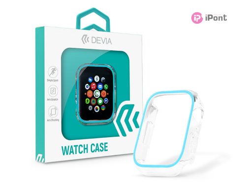 Apple Watch szilikon védőtok - Devia Luminous Series Shockproof Case For iWatch - 41 mm - kék