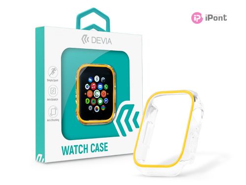 Apple Watch szilikon védőtok - Devia Luminous Series Shockproof Case For iWatch - 41 mm - arany