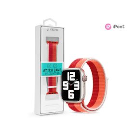   Devia Nylon Woven Braided Apple Watch szövet sport szíj - 38/40/41mm - narancs/bordó