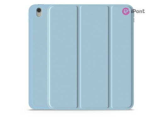 Apple iPad 10.9 (2022) tablet tok (Smart Case) on/off funkcióval, Apple Pencil  tartóval - Devia Rosy Series Leather Case With Pencil Slot - kék