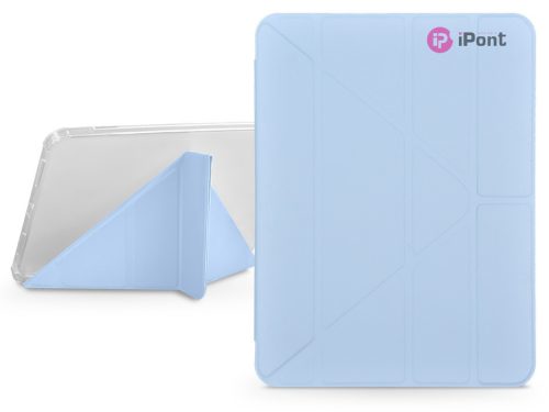 Apple iPad 10.9 (2022) tablet tok (Smart Case) on/off funkcióval, Apple Pencil  tartóval - Devia Gremlin Series Case With Pencil Slot - kék