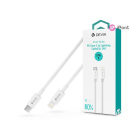   Devia Smart Series 27W PD USB Type-C/Lightning adat- és töltőkábel 2m - fehér
