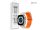 Apple Watch szilikon sport szíj - Deluxe Series Sport6 Silicone Two-tone Watch Band - 38/40/41 mm - starlight/orange