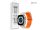 Apple Watch szilikon sport szíj - Deluxe Series Sport6 Silicone Two-tone Watch  Band - 42/44/45/49 mm - starlight/orange