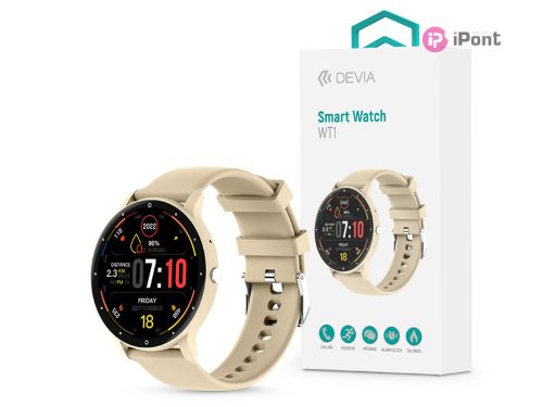 Devia WT1 Smart Watch okosóra - bézs