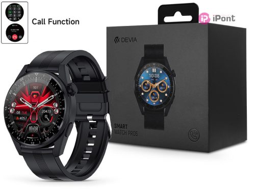 Devia Smart Watch Pro5 okosóra pótszíjjal - fekete