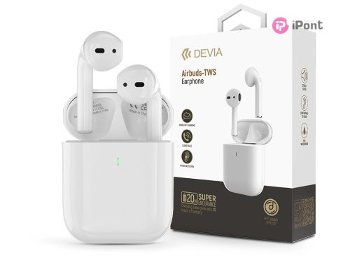 Devia TWS Bluetooth sztereó headset v5.3 + töltőtok - Devia Airbuds-TWS WirelessEarphone with Charging Case - fehér