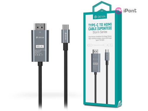 Devia USB Type-C - HDMI kábel 2 m-es vezetékkel - Devia Storm Series Type-C to  HDMI Cable (Updated) - fekete