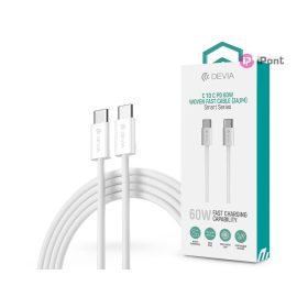   Devia Smart Series 60W PD Type-C/Type-C adat-és töltőkábel 1m - fehér