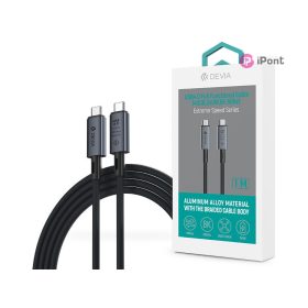   Devia Extreme Speed Series USB4.0 40 Gbps 240W PD Type-C/Type-C adat- és töltőkábel 1m - fekete